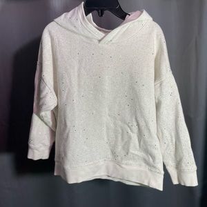Cotton On girls white with silver sparkles hoodie, size 6, excellent condition!